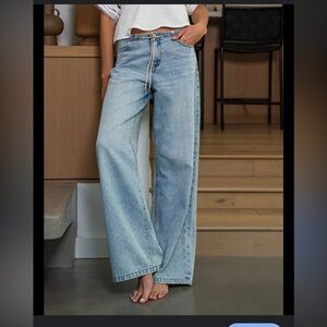 Light Blue Wide-Leg Women Jeans